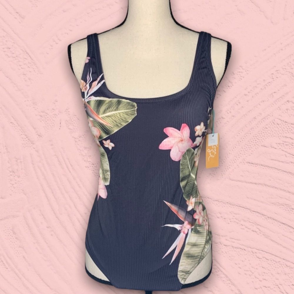 𝅺kona SOL one piece robbed floral swimsuit